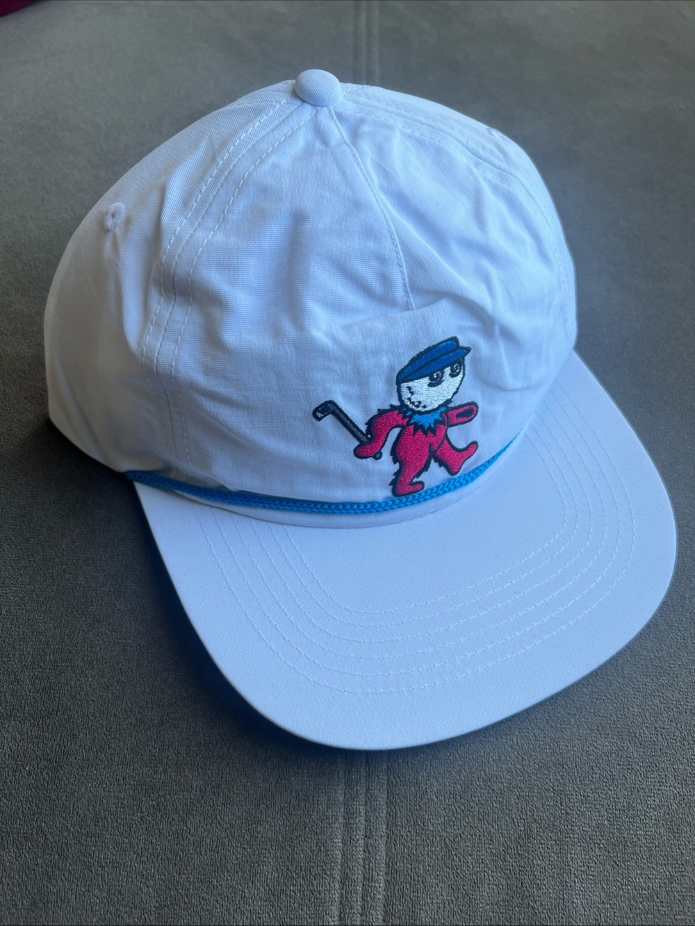 Malbon Dancing Buckets Rope Hat White/Blue RARE FIND!